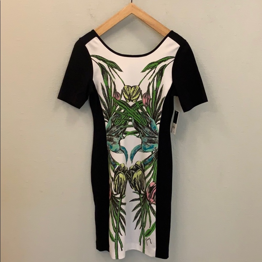 Juicy Couture Pitch Black Fitted Dress